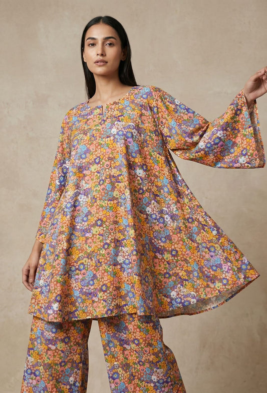 Floral Soft Crepe Dress