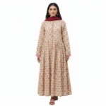 1pc Beige Maxi Tunic | Long Frock